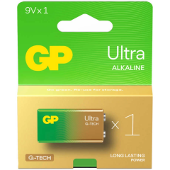 GPG-TECH Ultra Alkalin 9V - 6LR61 Boy 9V Pil Tekli Kart