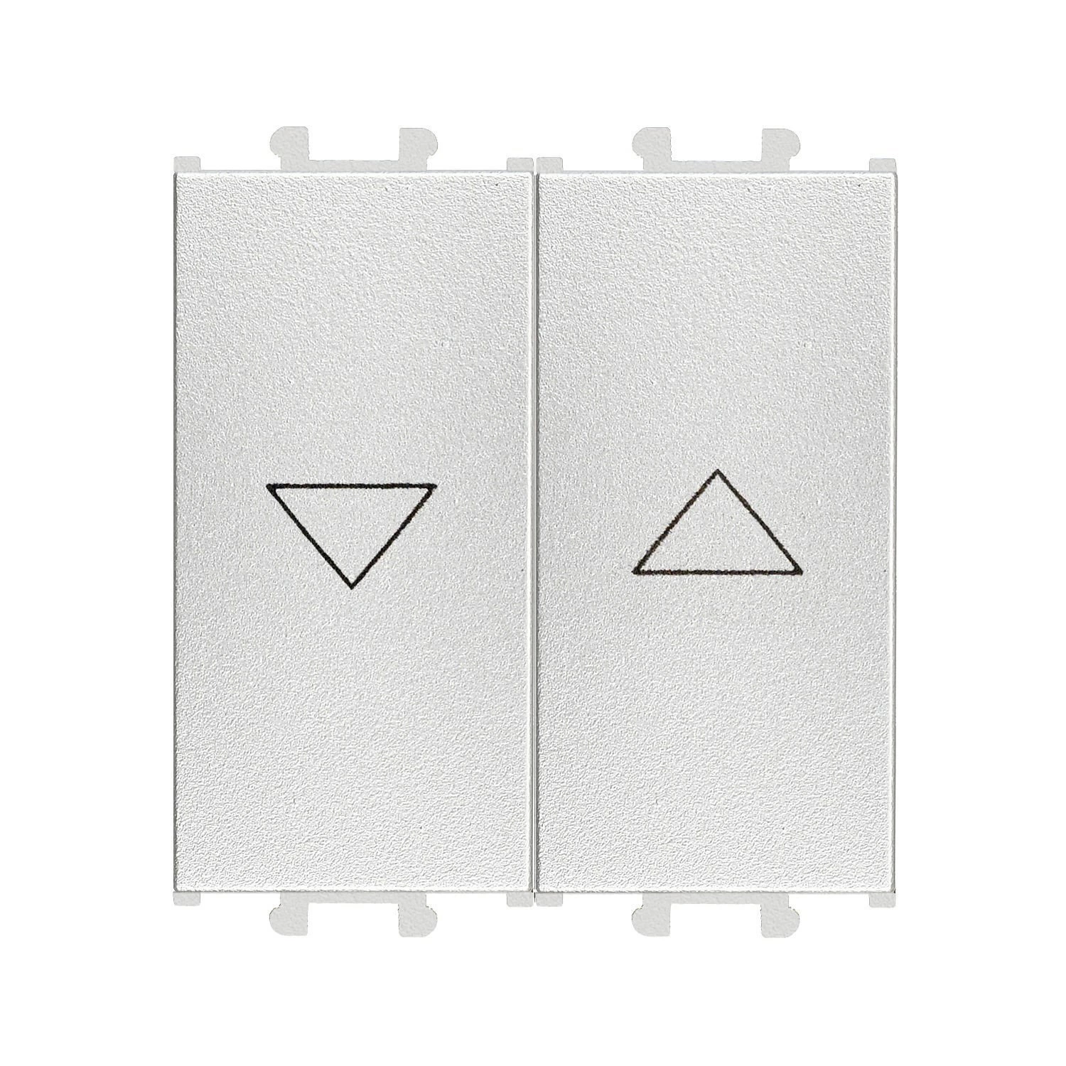 Günsan Domino Gümüş Çiftli Stor & Jaluzi Butonu - 2M - 16AX 250V
