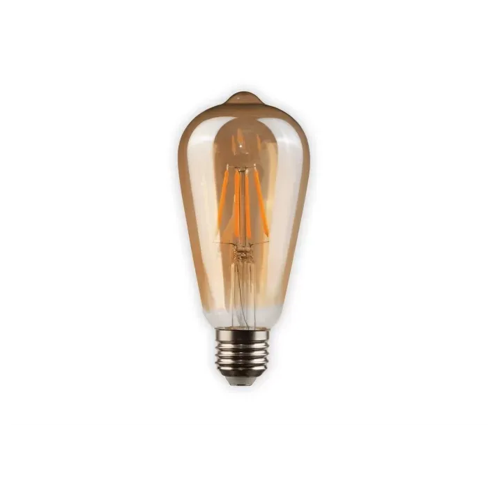 Cata E27 Duy 4 Watt 300 Lümen Amber Işık ST64 Uzun Fılament Rustik Led Ampul