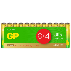 G-TECH Ultra Alkalin İnce LR03 - AAA Boy 1.5V Pil 12'li Shrink