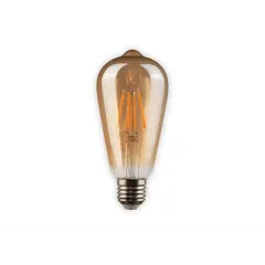 Cata E27 Duy 6 Watt 540 Lümen Amber Işık ST64 Uzun Fılament Rustik Led Ampul