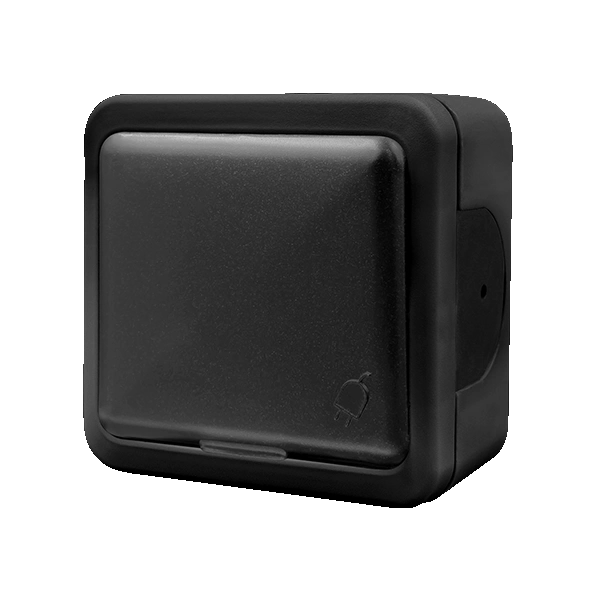 Nead Multima Siyah Sıva Üstü Kapaklı Topraklı Priz