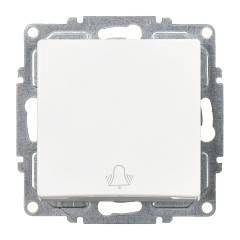Günsan Visage Beyaz Klipsli Zil Butonu - 10AX 250V