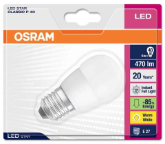 Osram E27 P40 Top 6,5W/27K 470LM Led Ampul