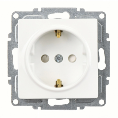 Günsan Visage Beyaz Çocuk Korumalı Topraklı Priz - 16A 250V - Vidalı