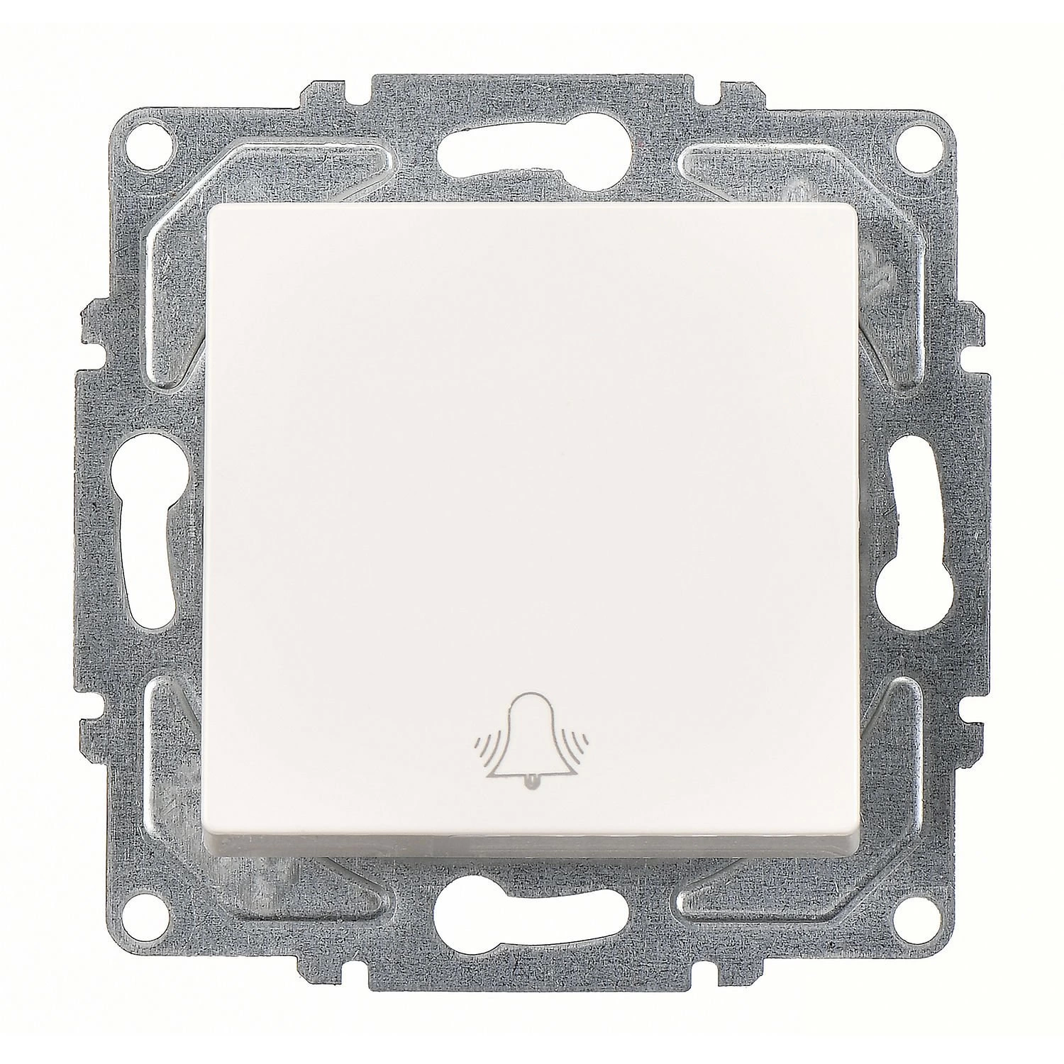 Günsan Eqona Fildişi Beyazı Klipsli Zil Butonu - 10AX 250V