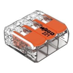 Wago 221-413 3'lü Yaylı Tırnaklı Klemens 4mm 50 Adet