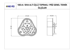 Nead Sıva Altı 3’lü Topraklı Priz