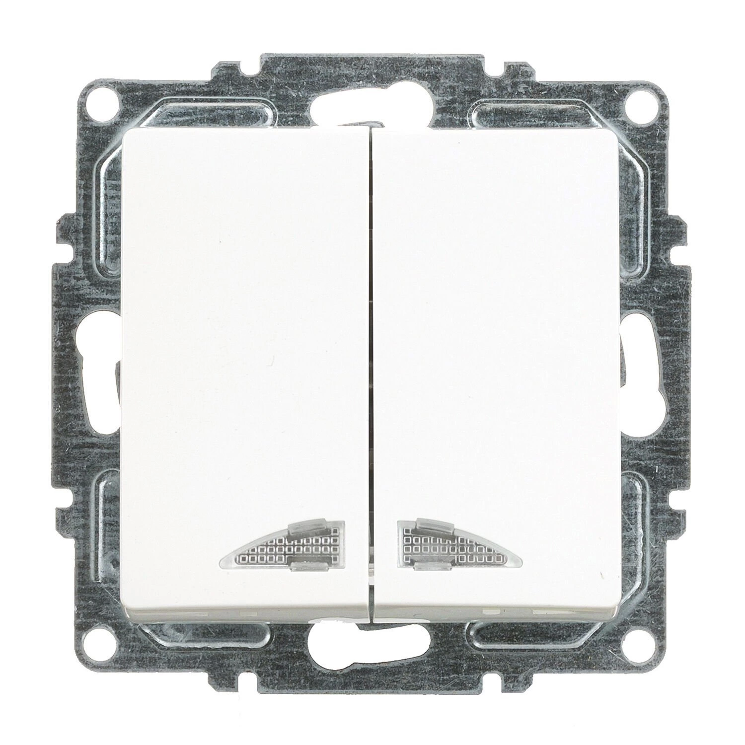 Günsan Visage Beyaz Vidalı Işıklı Komütatör