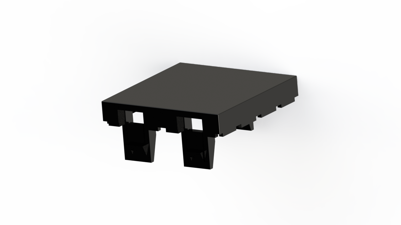 Nead 45x45 mm Boş Kapak Siyah