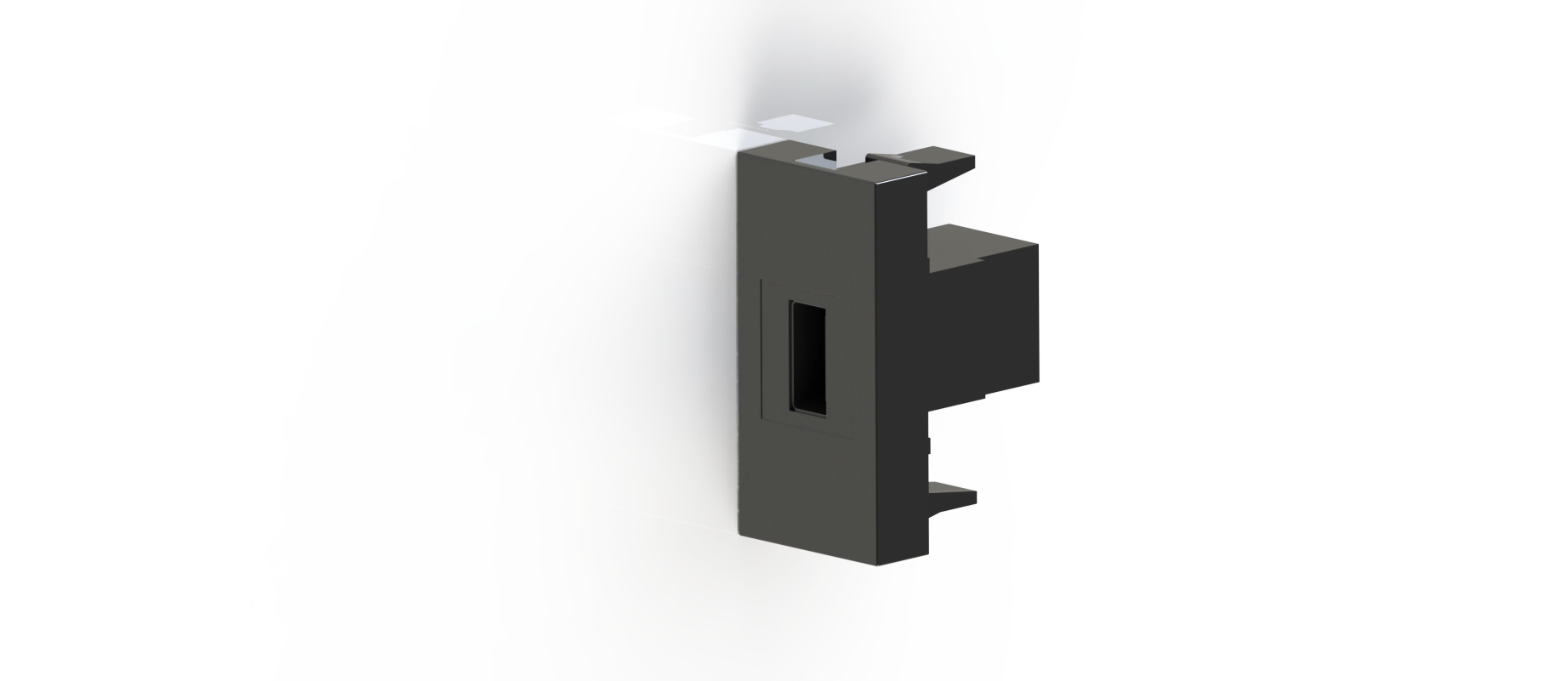 Nead 45x22,5 mm USB Dişi Giriş Çıkışlı Siyah