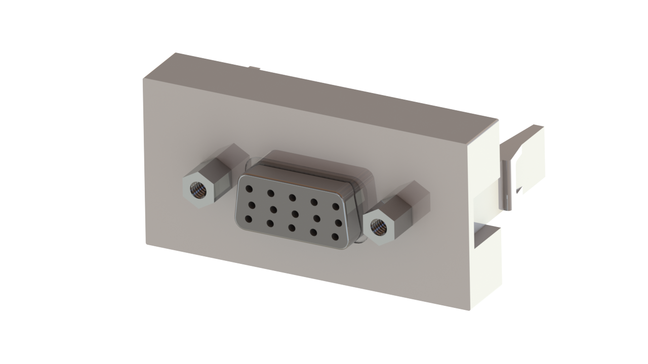 Nead 45x22,5 mm VGA Dişi Giriş Çıkışlı Beyaz
