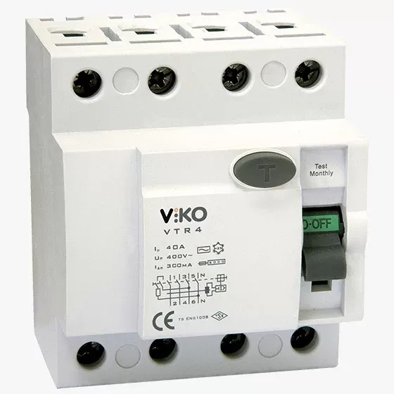 Viko 40 Amper 300mA Trifaze Kaçak Akım Koruma Rölesi