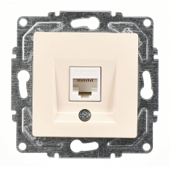 Günsan Eqona Krem Vidalı Tekli Data Prizi (RJ45 Cat5E)