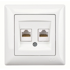 Günsan Visage Beyaz İkili Data Prizi (2 x RJ45 Cat6)