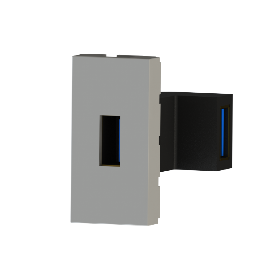 Nead 45x22,5 mm USB Dişi Giriş Çıkışlı L Tipi Beyaz