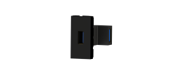 Nead 45x22,5 mm USB Dişi Giriş Çıkışlı L Tip Siyah