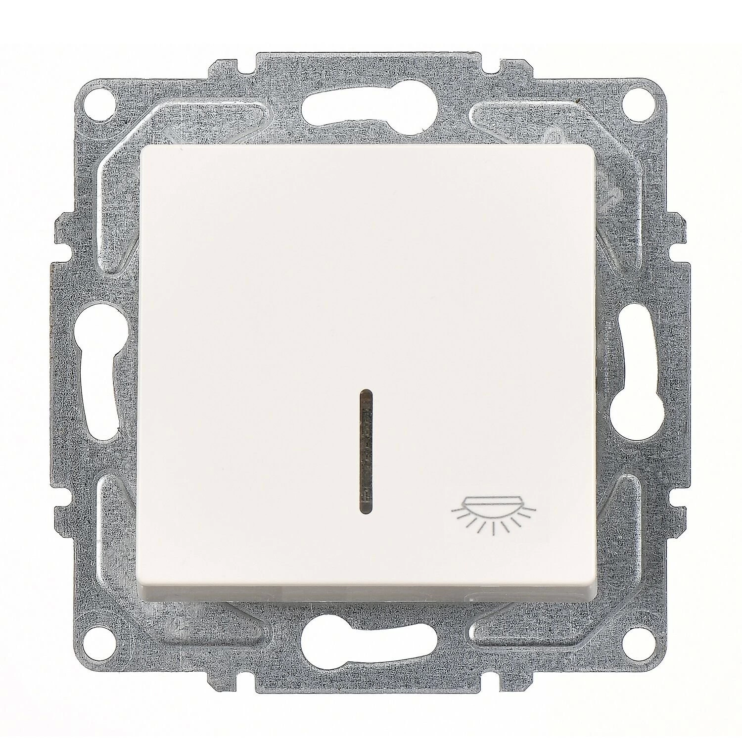 Günsan Eqona Fildişi Beyazı Vidalı Eqona Işıklı Liht Anahtar