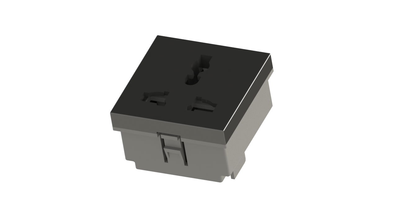Nead 45x45 mm Universal Priz Siyah