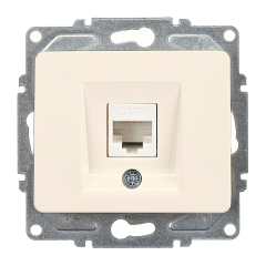 Günsan Fantasy Krem Tekli Data Prizi (RJ45 Cat6) Mekanizma