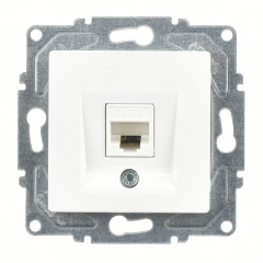 Günsan Eqona Beyaz Vidalı Tekli Data Prizi (RJ45 Cat6)