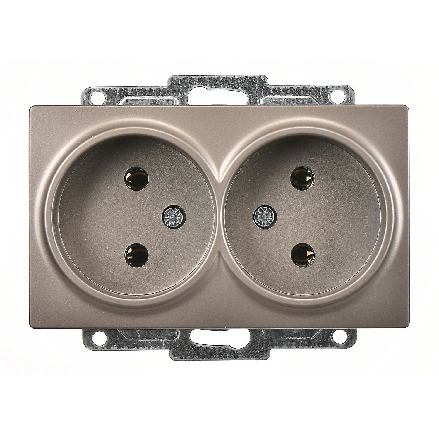 Günsan Visage Mocha İkili Priz- 16A 250V - Vidalı