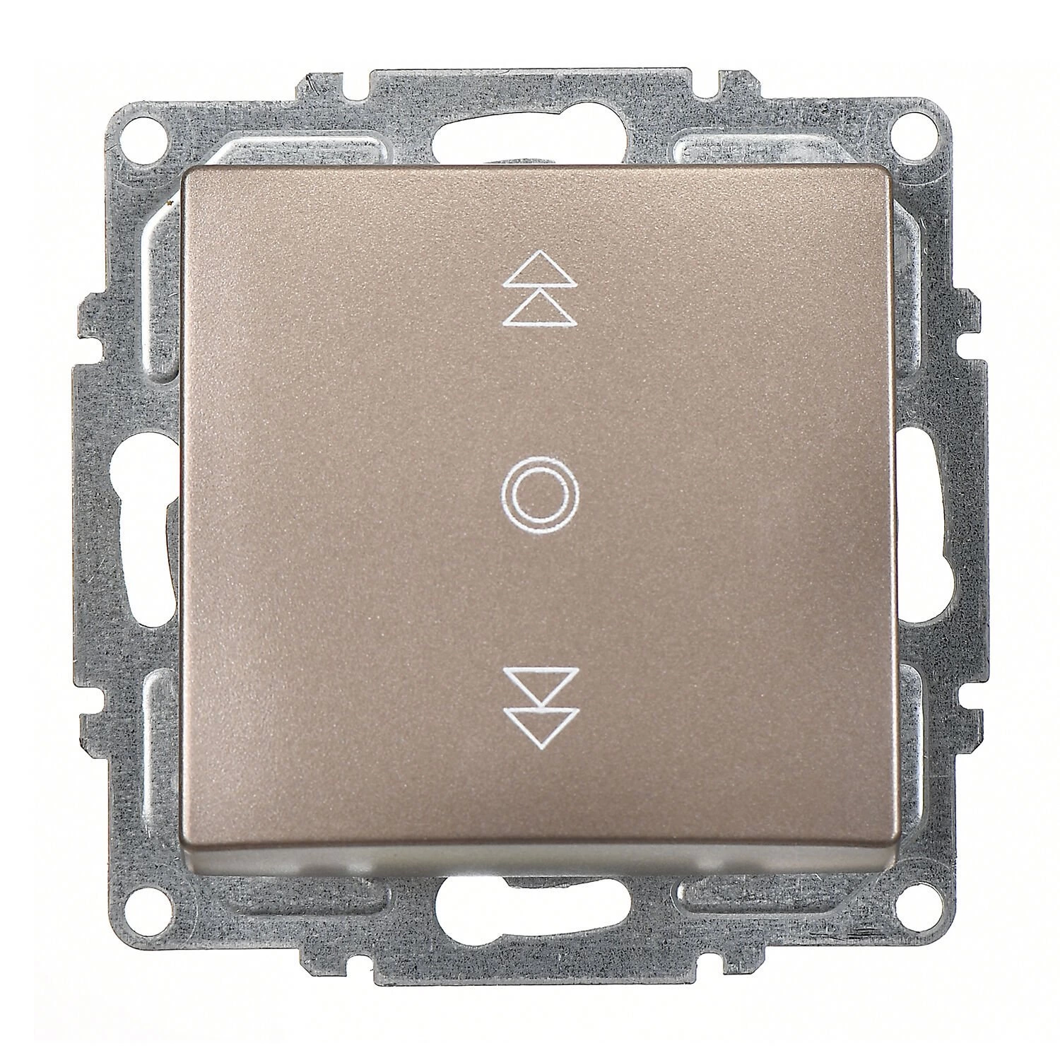 Günsan Visage Mocha Vidalı Jaluzi Kumanda Anahtarı - Tek Düğmeli - 10AX 250V