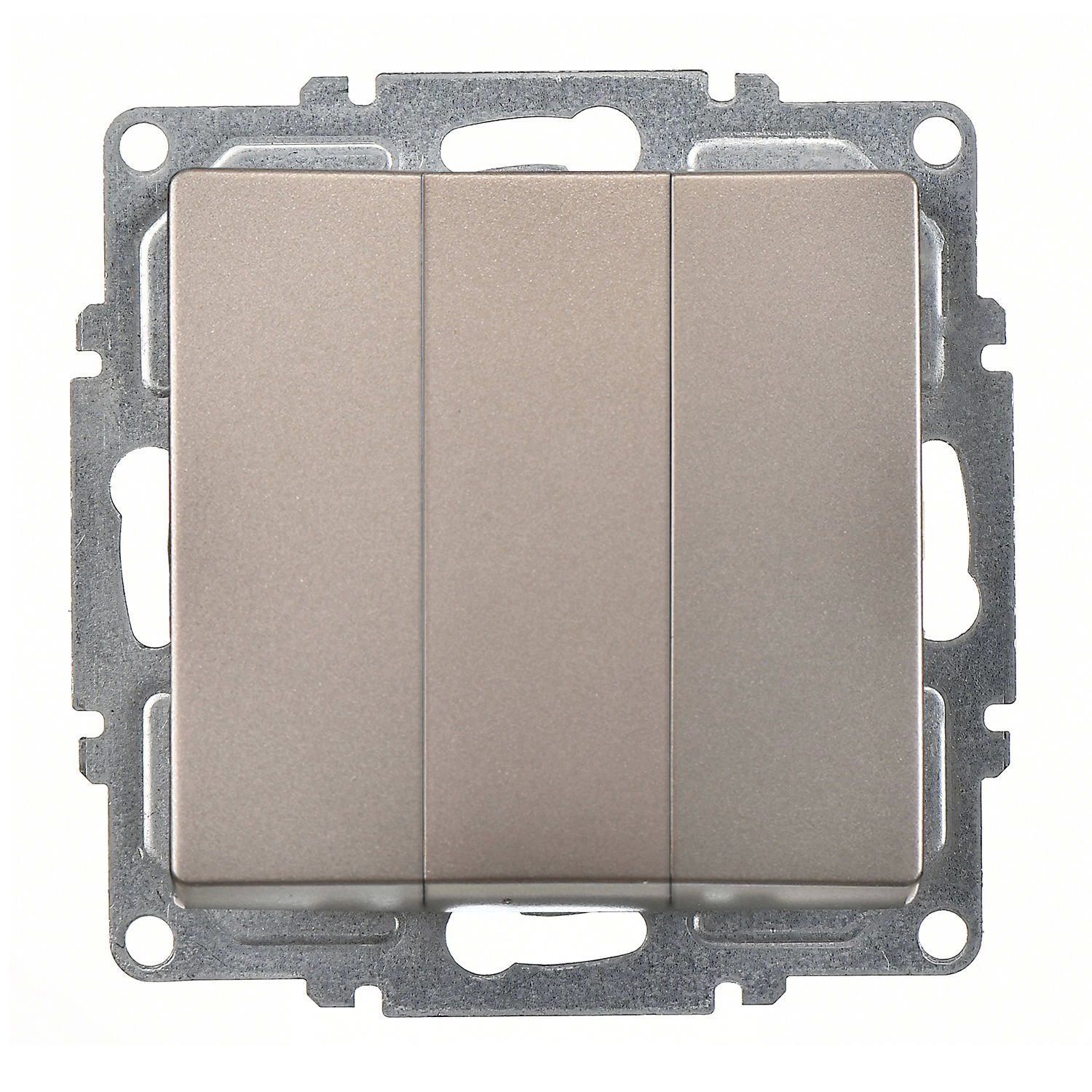 Günsan Visage Mocha Vidalı Üçlü Anahtar - 10AX 250V