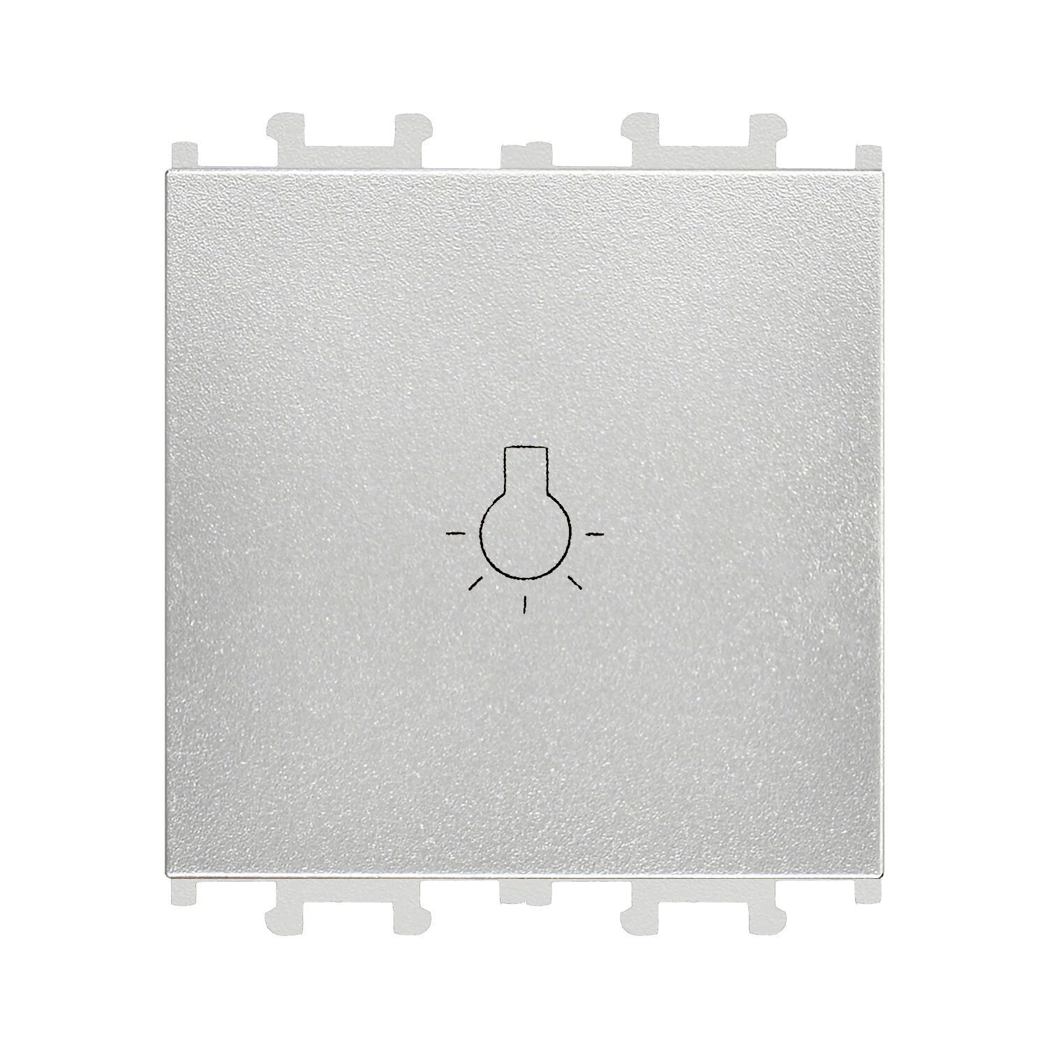 Günsan Domino Gümüş Vidalı Geniş Liht Anahtar -2M - 16AX 250V