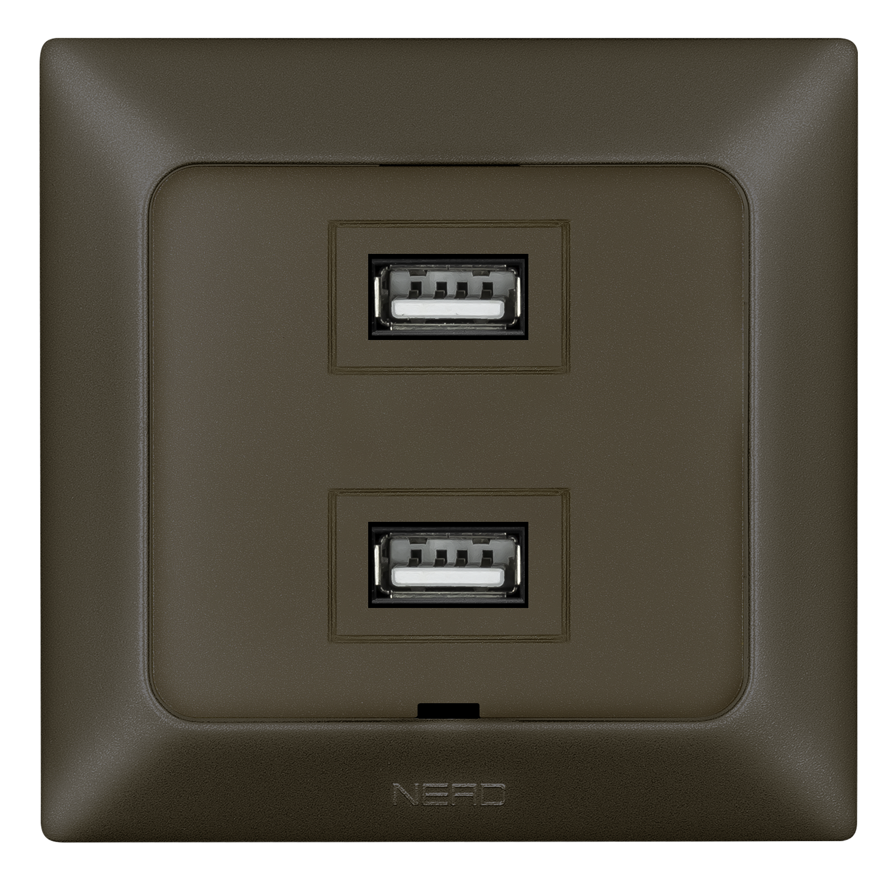 Nead Aras Metalik Mocha İkili USB Şarj Prizi Type-A + Type-A